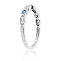 Aquamarine & Diamond Alternating Accent Band - Park City Jewelers
