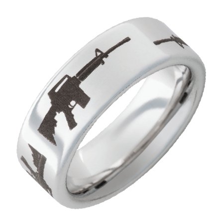 AR 15 Laser Engraved Band - Park City Jewelers