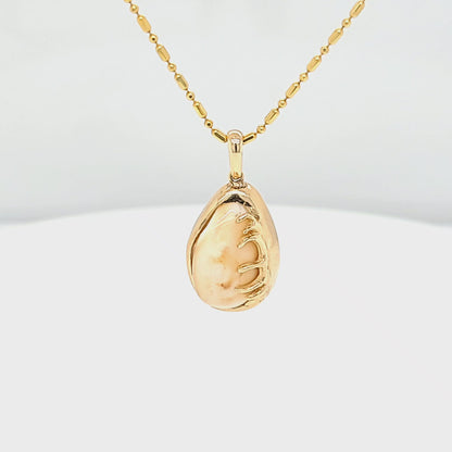 Elk Tooth Ivory Antler Pendant - Park City Jewelers