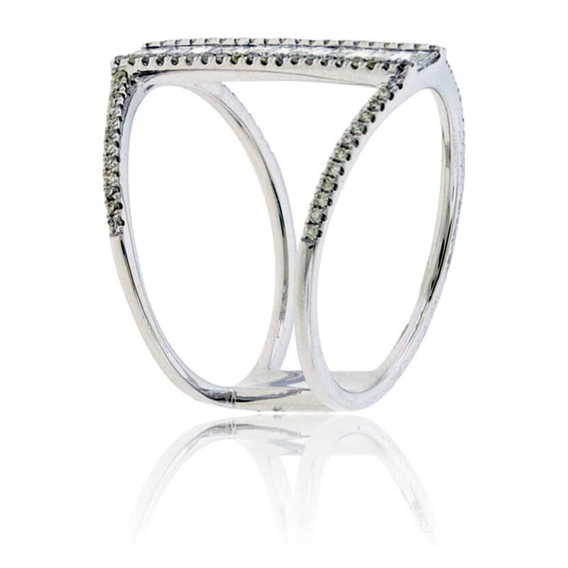 Baguette Center Diamond Right Hand Ring - Park City Jewelers