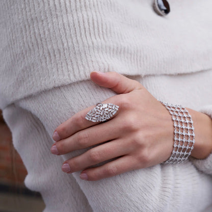 Baguette Cut Diamond Cluster Style Ring - Park City Jewelers