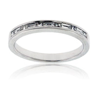 Baguette Round Alternating Diamond Stacking Band - Park City Jewelers