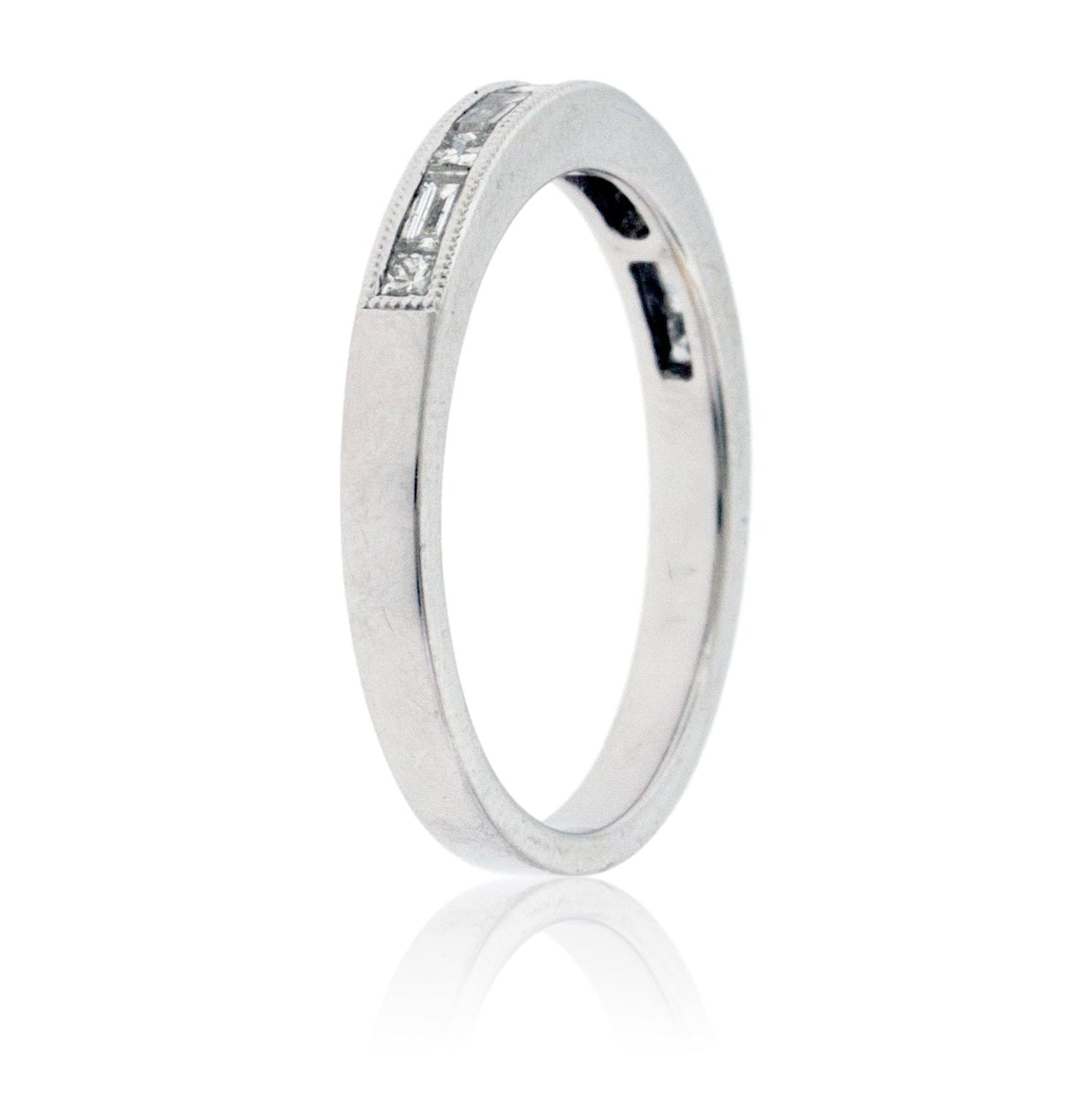 Baguette Round Alternating Diamond Stacking Band - Park City Jewelers