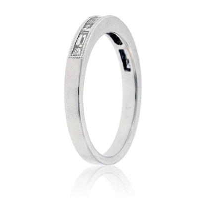 Baguette Round Alternating Diamond Stacking Band - Park City Jewelers