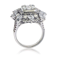 Baguette, Round and Marquise Diamond Cluster Style Ring - Park City Jewelers