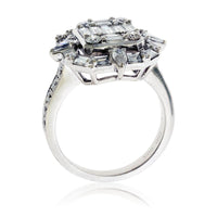 Baguette & Round Diamond Cluster Style Ring - Park City Jewelers