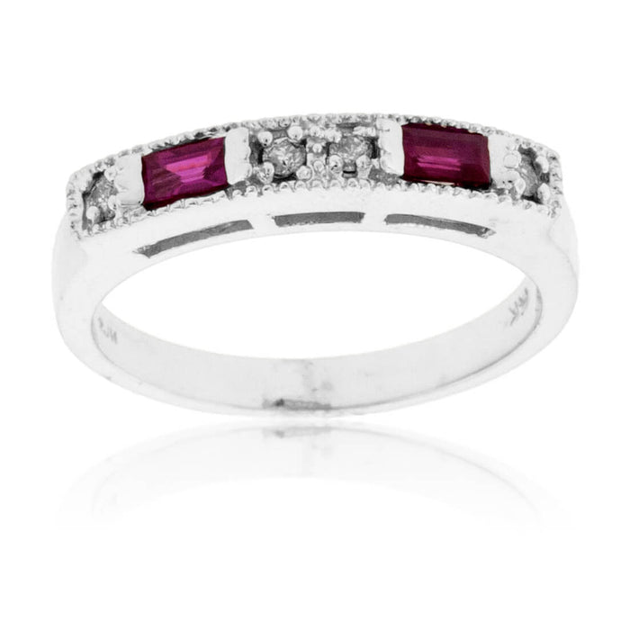 Baguette Ruby and Diamond Ring - Park City Jewelers