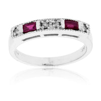 Baguette Ruby and Diamond Ring - Park City Jewelers