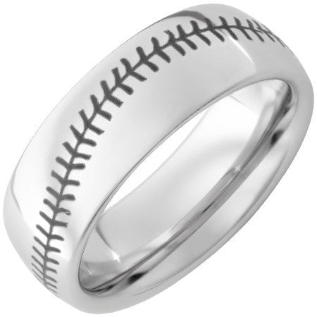 Baseball Domed Comfort Fit Band - Park City Jewelers