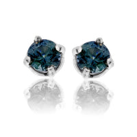 Basket Style 4 Prong Blue Sapphire Stud Earrings - Park City Jewelers
