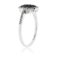 Black Diamond Cluster Centered Diamond Halo Ring - Park City Jewelers