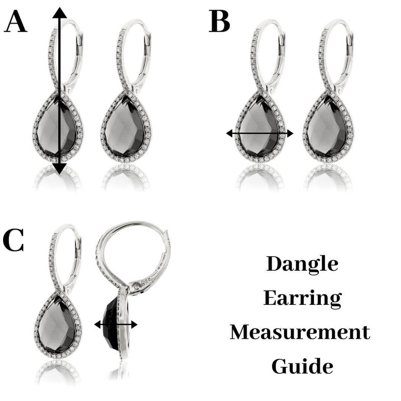 Blue Diamond & Diamond Dangle Earrings - Park City Jewelers