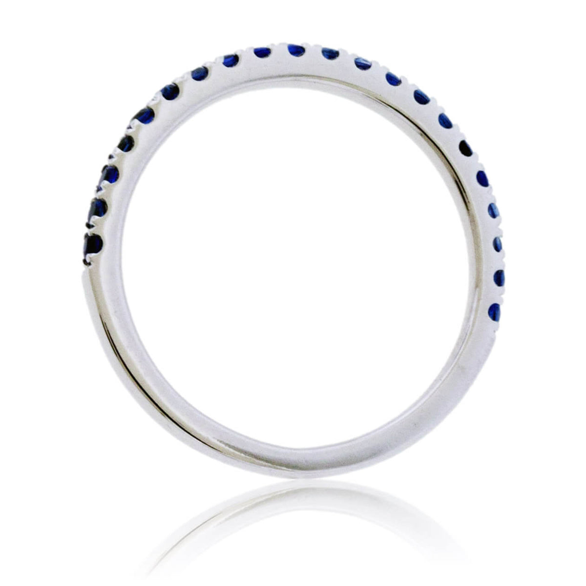 Blue Sapphire Accent Gold Band - Park City Jewelers