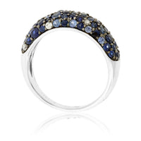 Blue Sapphire and Diamond Cluster Ring - Park City Jewelers