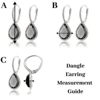 Blue Sapphire, Black Diamond & Diamond Dangle Earrings - Park City Jewelers