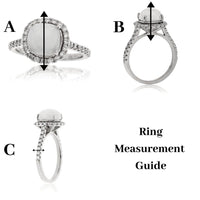 Blue Sapphire & Diamond Alternating Rows Ring - Park City Jewelers