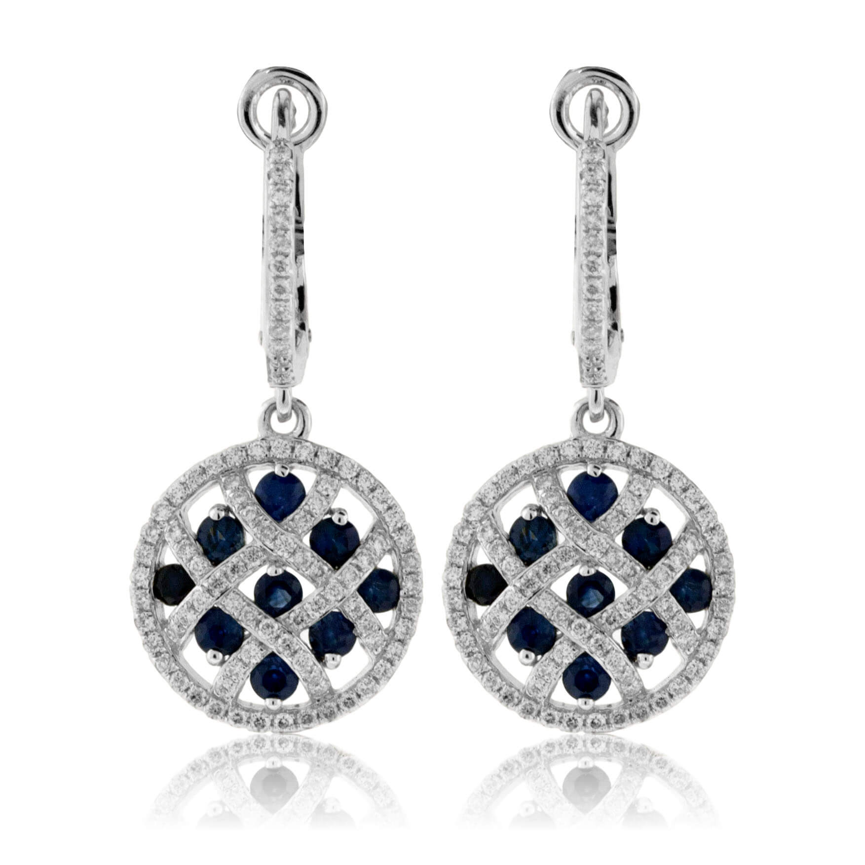 Blue diamond 2024 dangle earrings