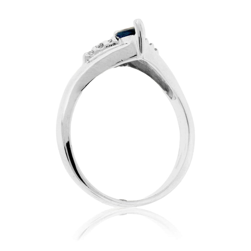 Blue Sapphire Marquise On Point Fashion Ring - Park City Jewelers