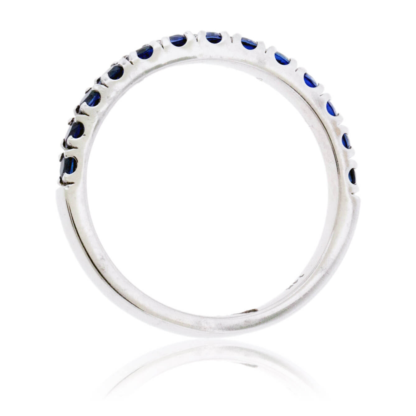 Blue Sapphire White Gold Band - Park City Jewelers
