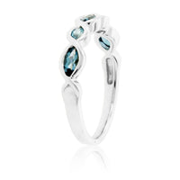 Blue Topaz Bypassing Bezel Ring - Park City Jewelers