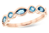 Blue Topaz Bypassing Bezel Ring - Park City Jewelers