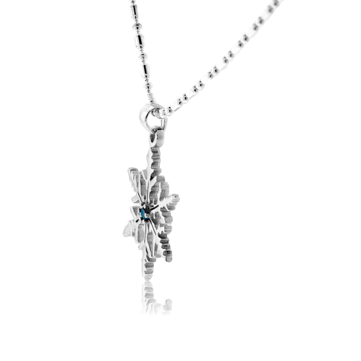 Blue Topaz Snowflake Necklace - Park City Jewelers