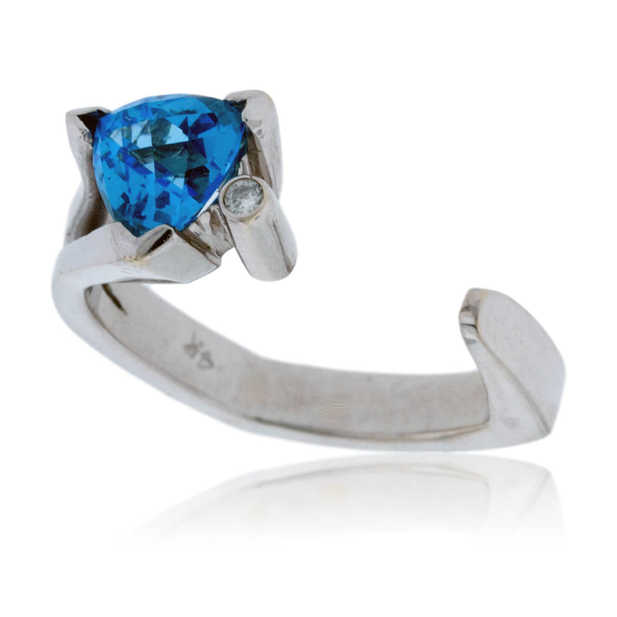 Blue Topaz Trillion Ring - Park City Jewelers