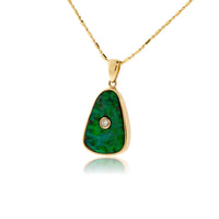 Boulder Opal & Diamond Pendant - Park City Jewelers