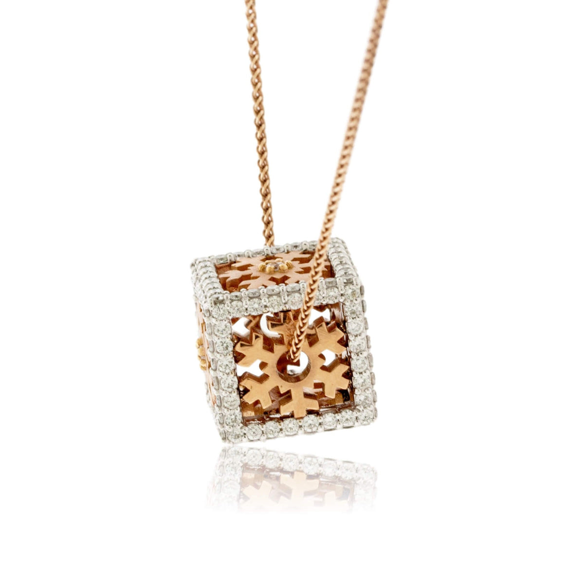 Box Diamond Rose Gold Snowflake - Park City Jewelers