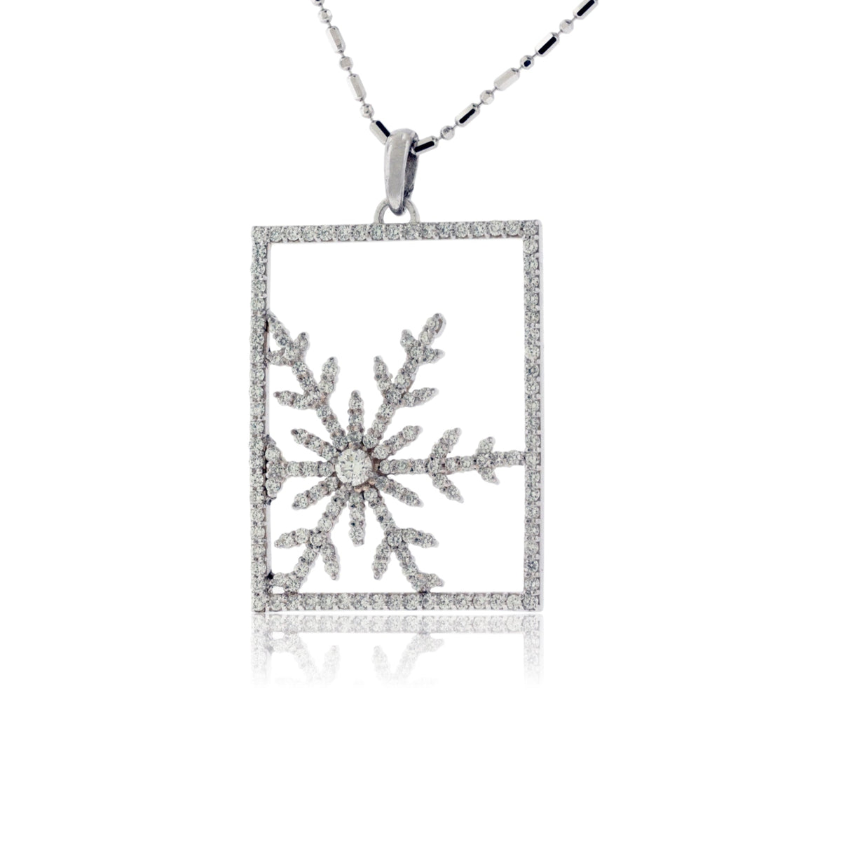 Boxed Snowflake Pendant - Park City Jewelers