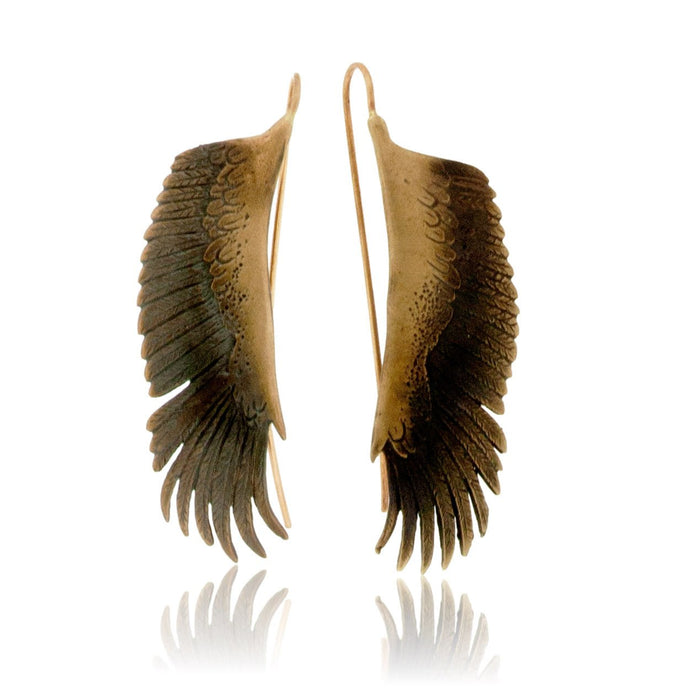 Bronze Eagle Wing Drop Earrings - Park City Jewelers