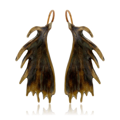 Bronze Moose Antler Drop Earrings - Park City Jewelers
