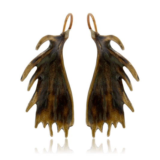 Bronze Moose Antler Drop Earrings - Park City Jewelers