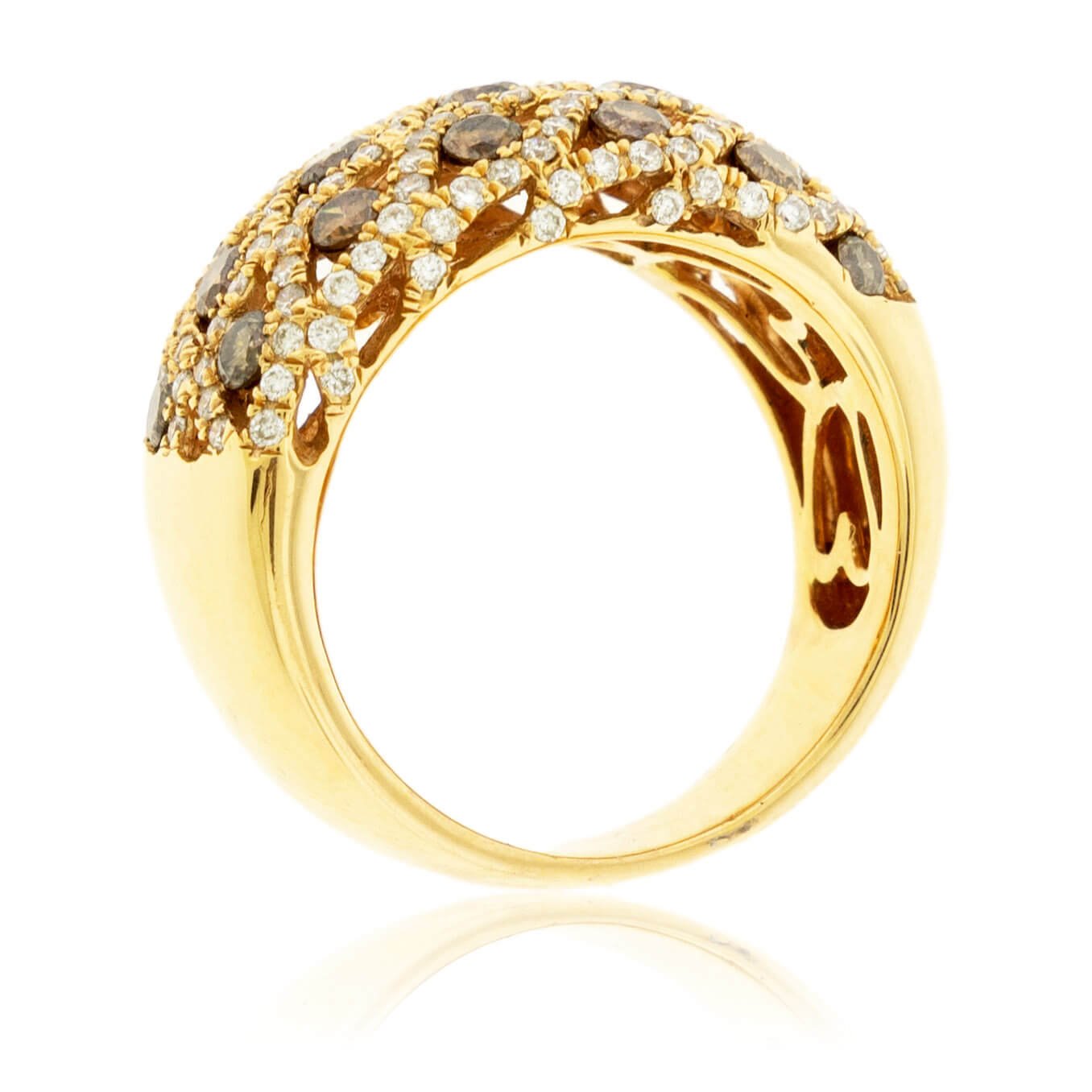 Brown and White Diamond Accented Ring - Park City Jewelers