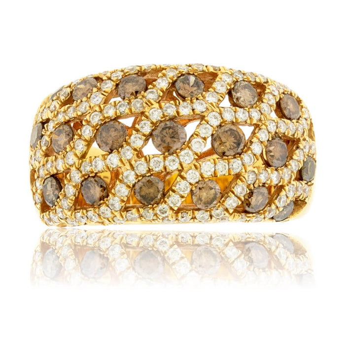 Brown and White Diamond Accented Ring - Park City Jewelers
