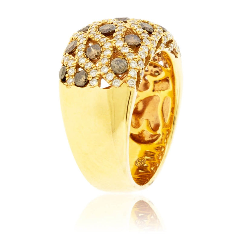 Brown and White Diamond Accented Ring - Park City Jewelers