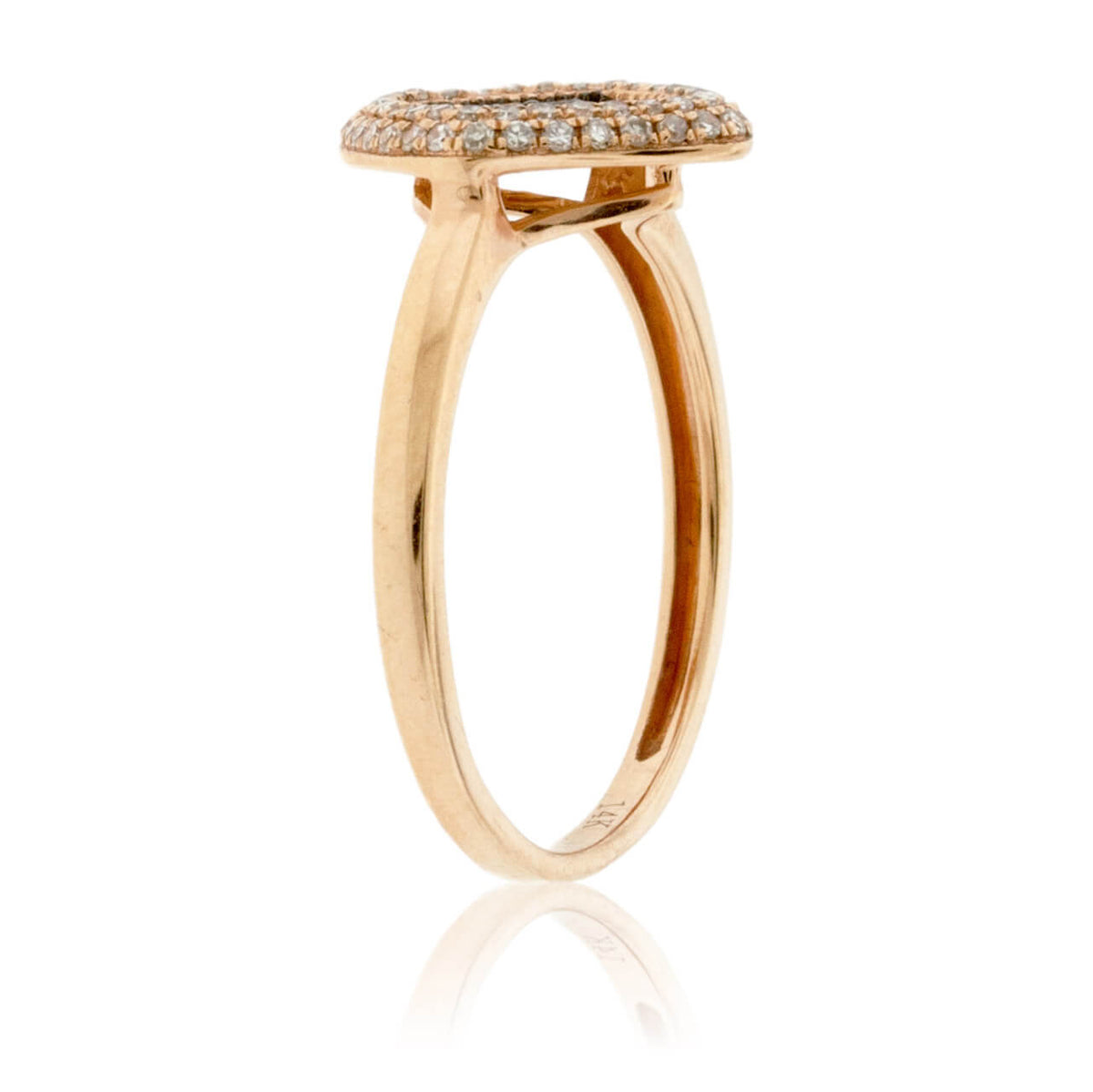 Brown and White Diamond Coved Halo Ring - Park City Jewelers