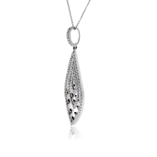 Brown Diamond & Diamond Drop Layer Pendant - Park City Jewelers