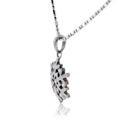 Brushed Finished Snowflake Pendant / Necklace with Diamond Accents - Park City Jewelers