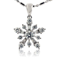 Bursting Diamond Snowflake Necklace - Park City Jewelers