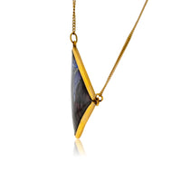 Butterfly Enamel Triangle Shaped Necklace - Park City Jewelers