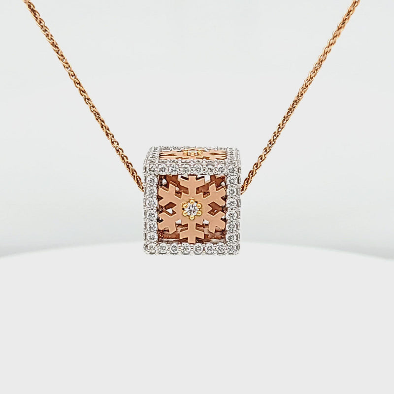 Box Diamond Rose Gold Snowflake