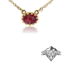 Cabochon Cut Red Emerald Crown Pendant - Park City Jewelers