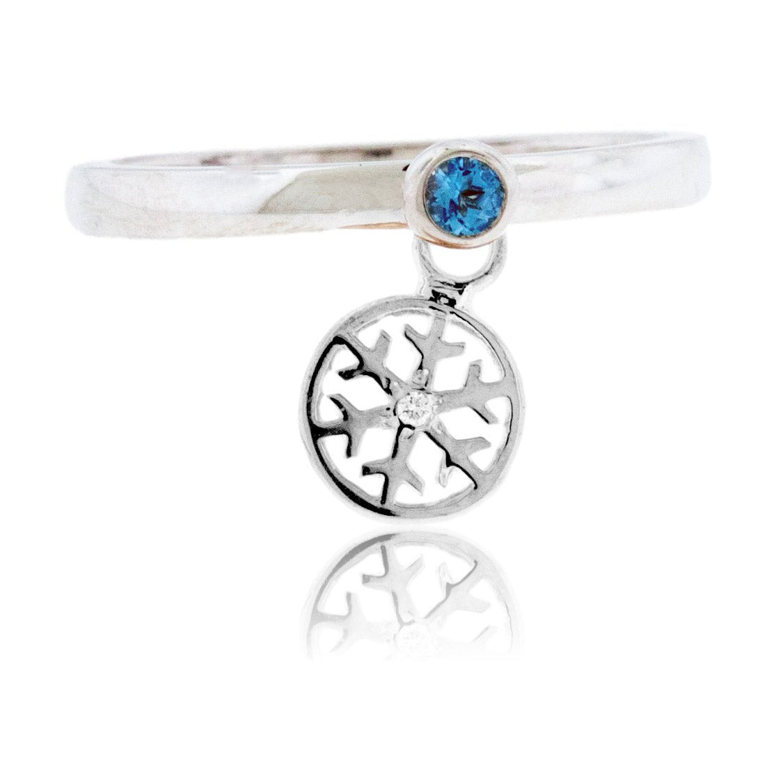 Charm Style Ring with Snowflake Charm - Park City Jewelers