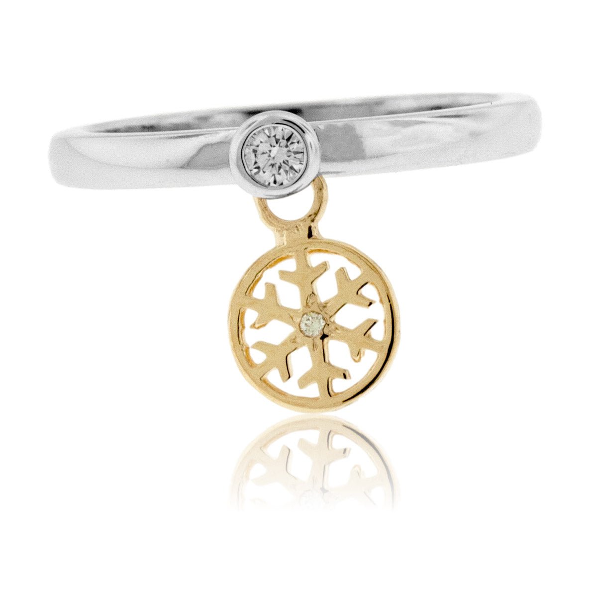 Charm Style Ring with Snowflake Charm - Park City Jewelers