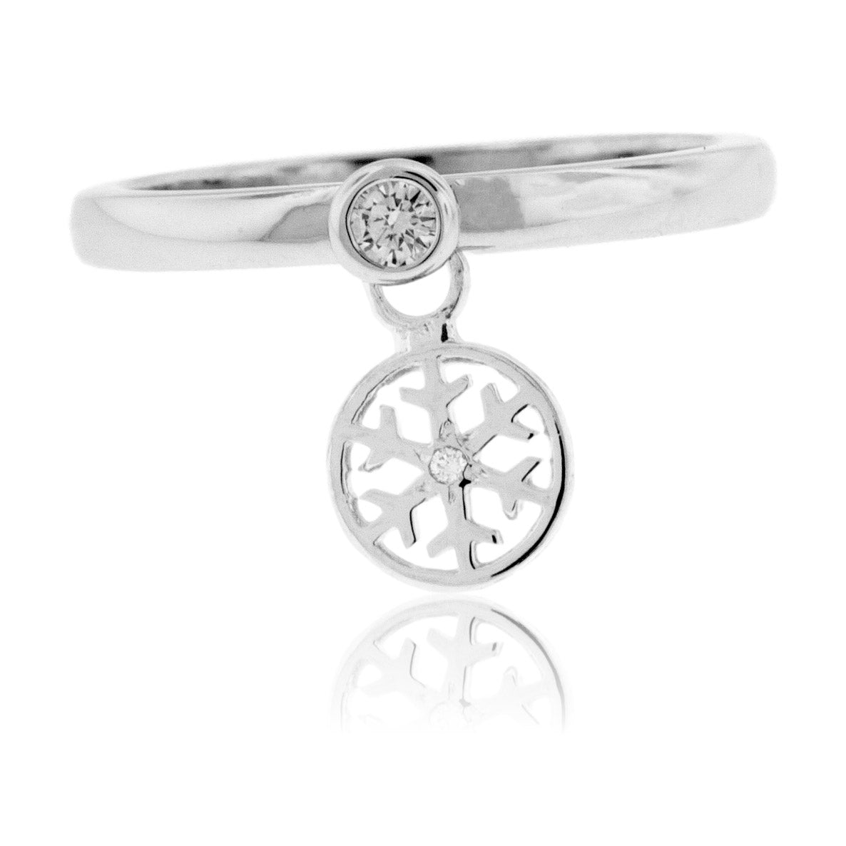 Charm Style Ring with Snowflake Charm - Park City Jewelers