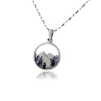 Circle Mountain Scene with Tree Pendant - Park City Jewelers