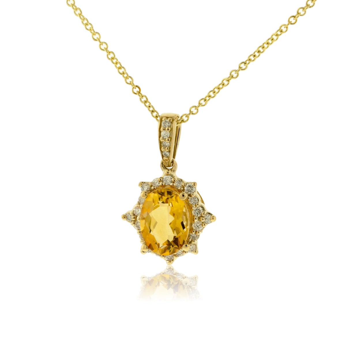 Citrine & Diamond Pendant - Park City Jewelers