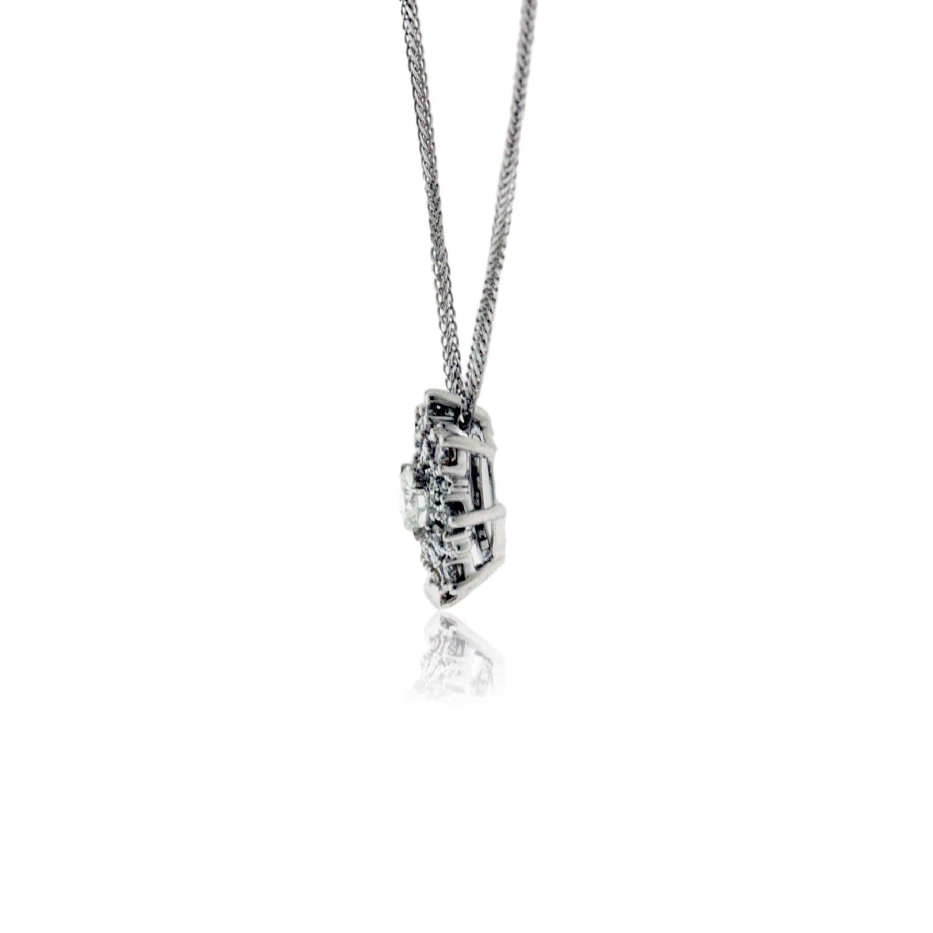 Cluster Diamond Snowflake Pendant w/ Chain - Park City Jewelers