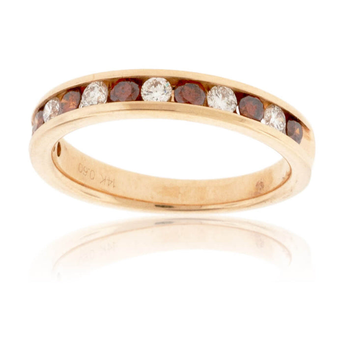 Cognac Diamond & Diamond Stacking Band - Park City Jewelers